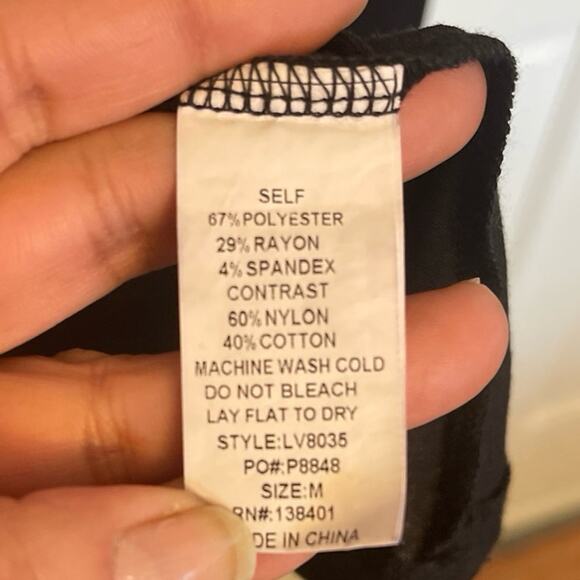 L Love Lace Accent Open Cardigan Sweater size medium long sleeve - Picture 9 of 9